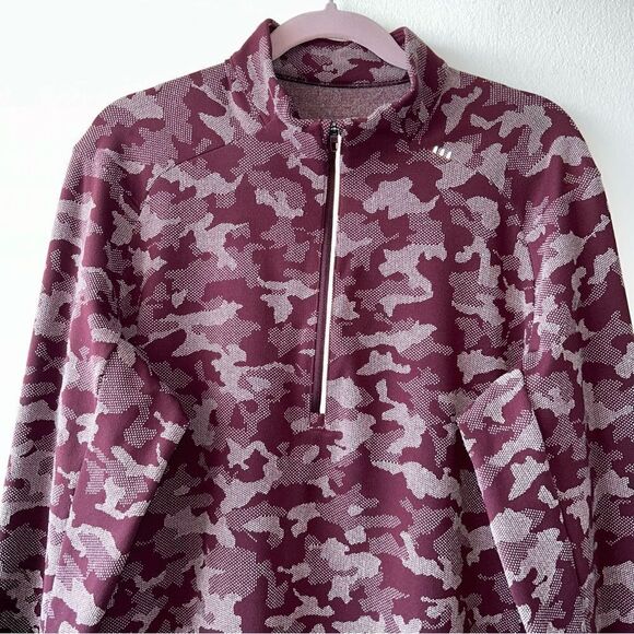 Lululemon Surge Warm 1/2 Zip Jacquard in burgundy - Picture 2 of 11